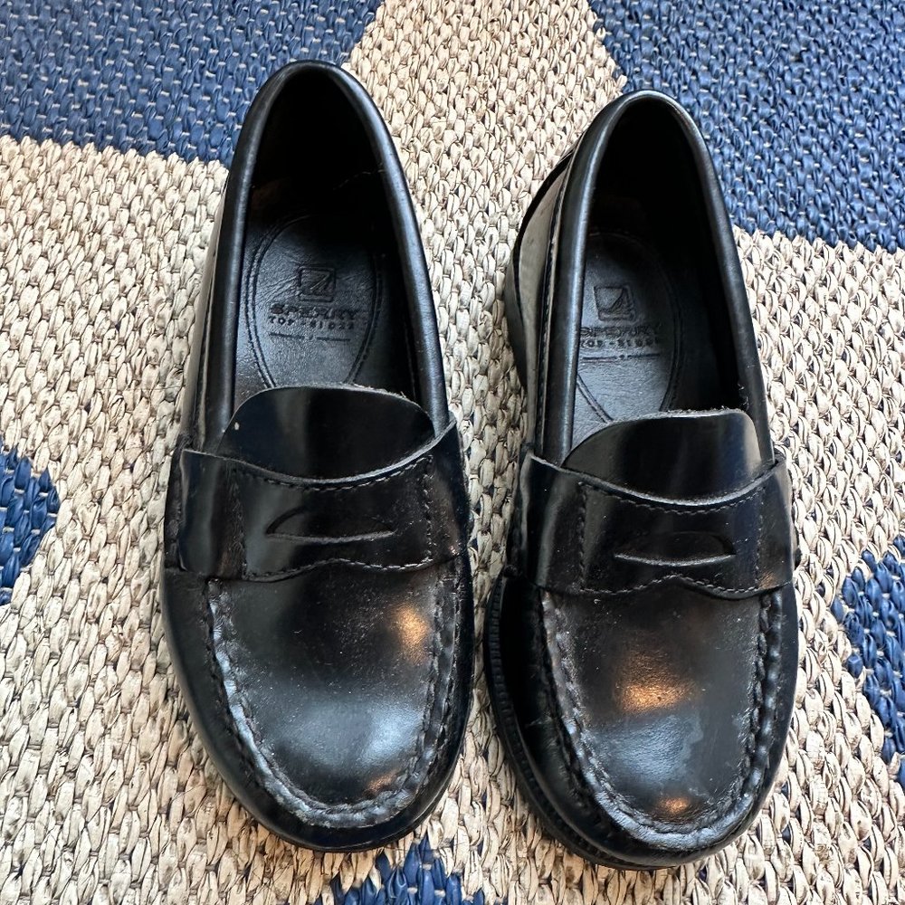 Toddler Black Sperry Loafers